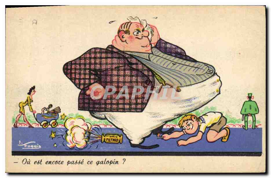 CPA Fantaisie Illustrateur Homme ou esdt encore passe ce galopin ?