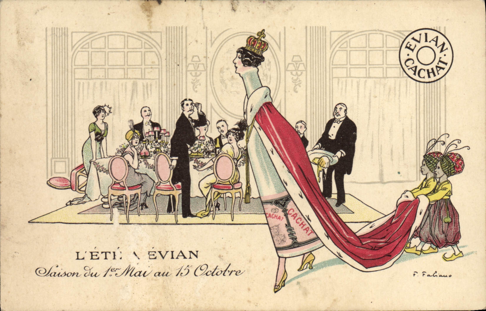CPA Fantaisie Illustrateur L'Ete a Evian