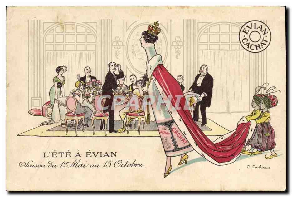CPA Fantaisie Illustrateur L'Ete a Evian