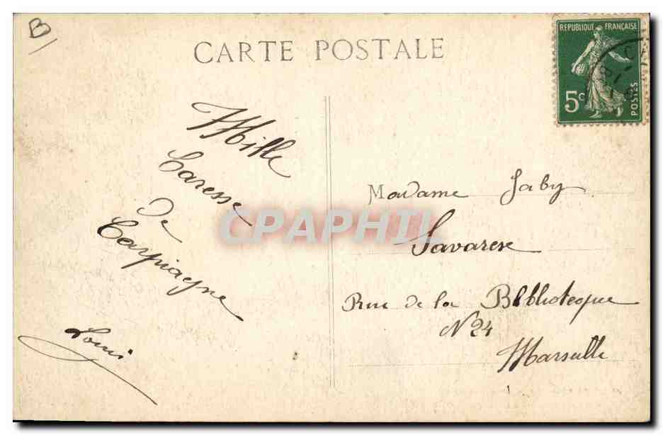 CPA Militaria Camp de Carpiagne Mitrailleuse au tir  — Rückseite