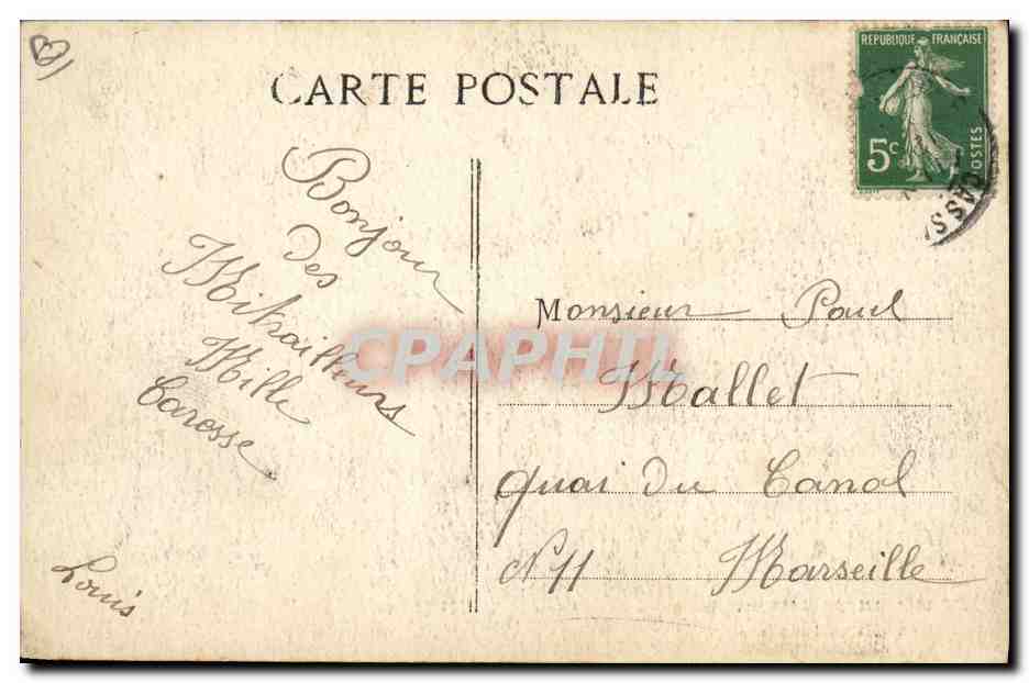 Camp de Carpiagne — Les Mitraillleuses — éditeur non visible — Rückseite