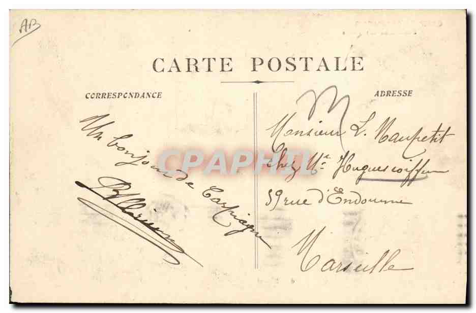 CPA Militaria Camp de Carpiagne Distribution de vivres — Rückseite