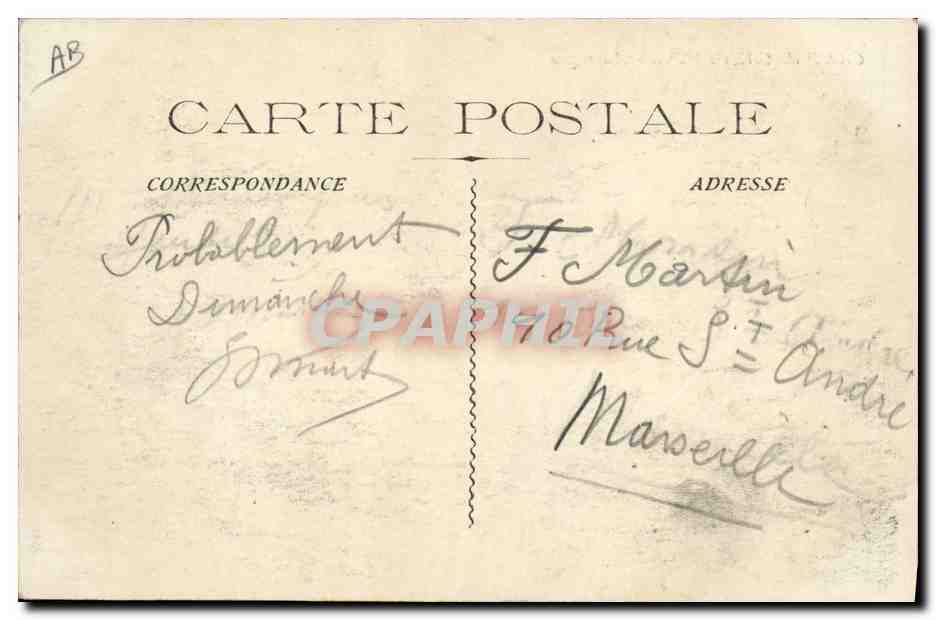 CPA Militaria Camp de Carpiagne Au repos — Rückseite
