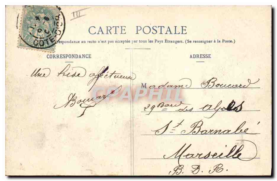 Champ de Tir de Chenôve — En sentinelle — L. V., édit. — Verso
