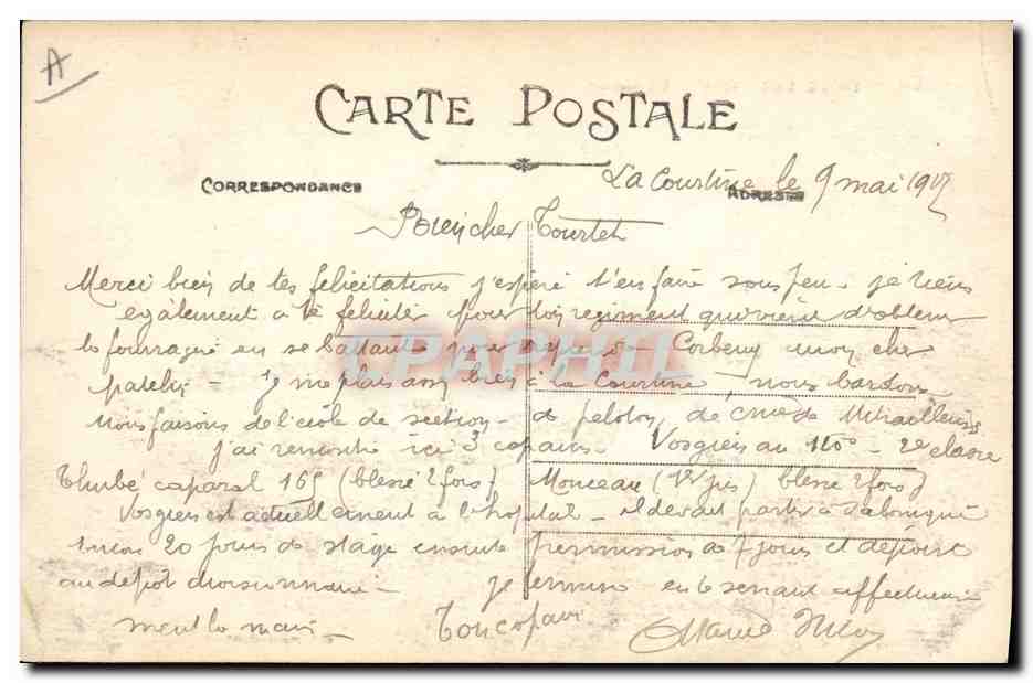 CPA Militaria Camp de la Courtine Un lavoir  — Rückseite