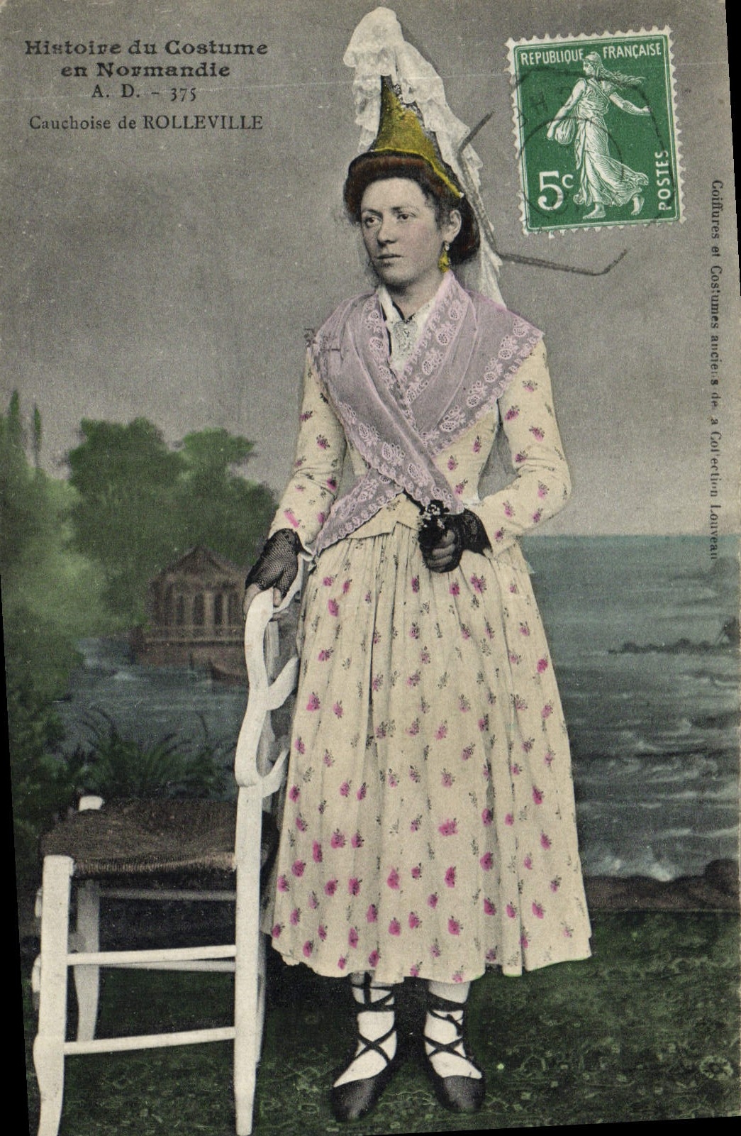 CPA Folklore Normandie Cauchoise de Rolleville
