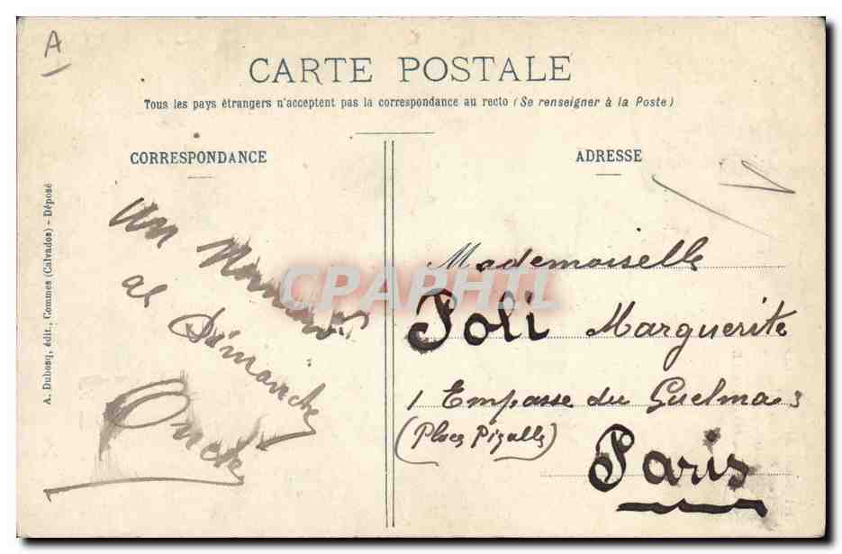 CPA Folklore Normandie Cauchoise de Rolleville — Verso