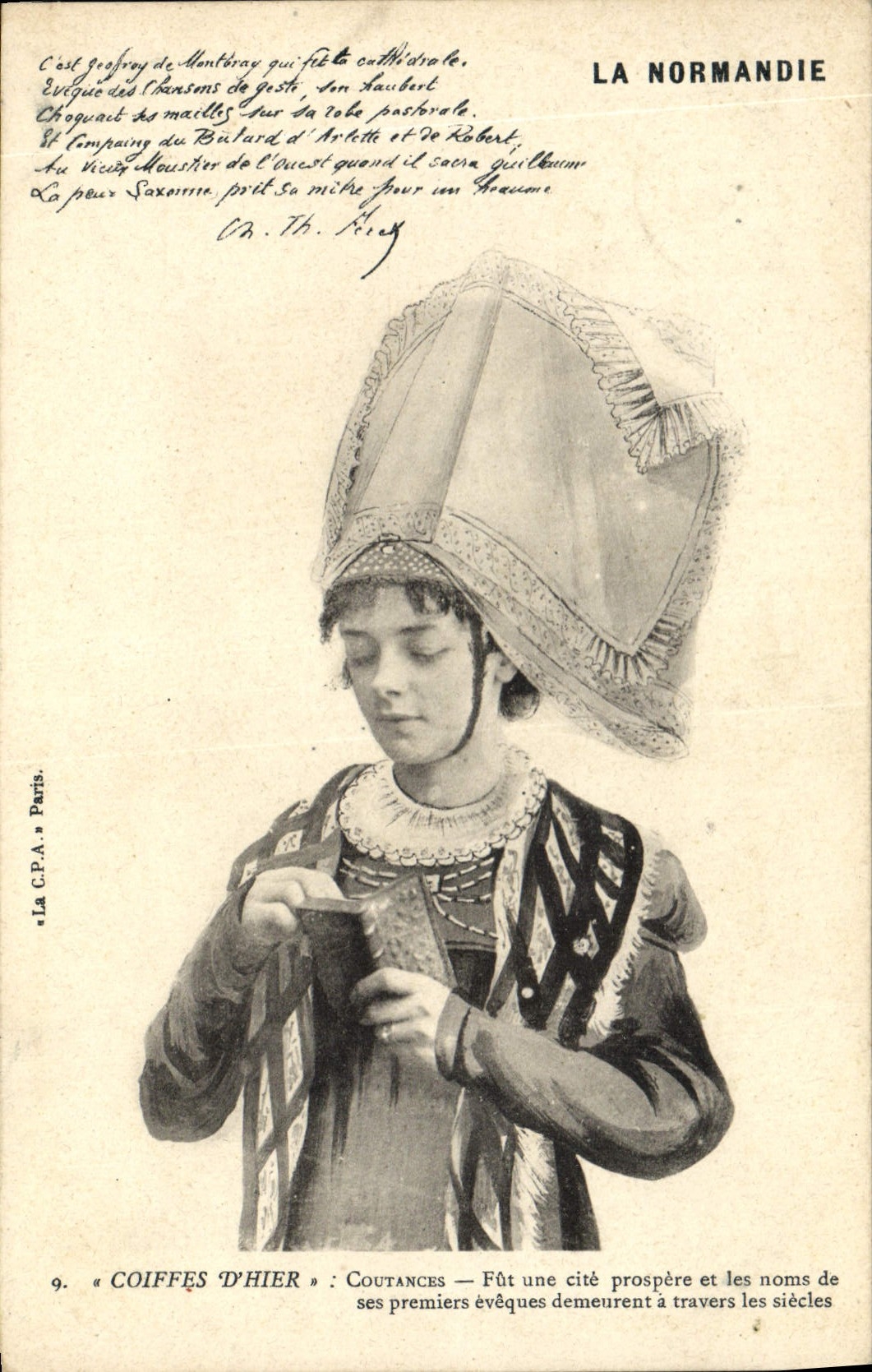 CPA Folklore Normandie Coutances