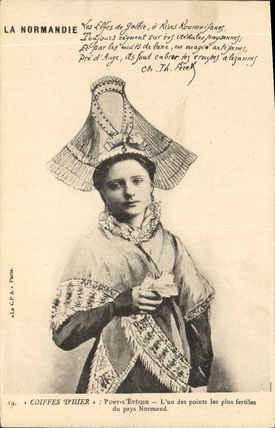 CPA Folklore Normandie Pont l'Eveque