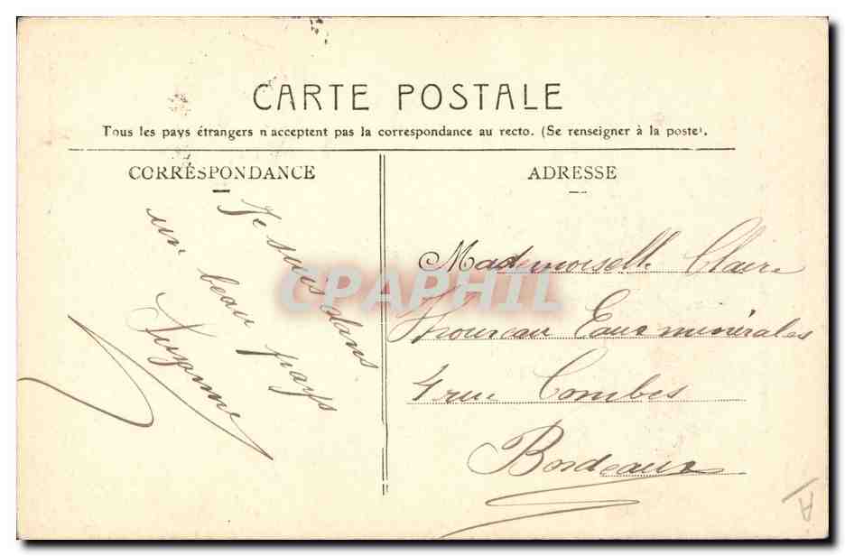 CPA Folklore Normandie Coutances — Verso