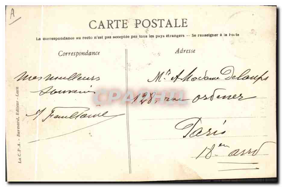 CPA Folklore Normandie Valognes  — Verso