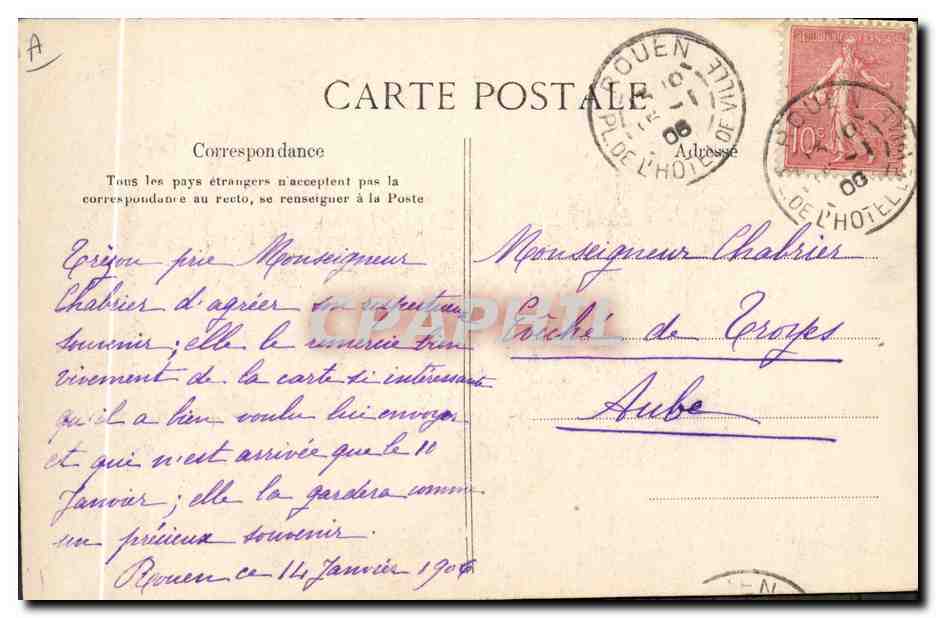 CPA Folklore Normandie Coiffes Normandes — Verso
