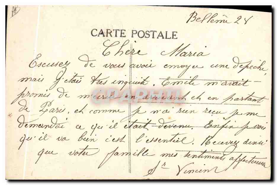 CPA Folklore Normandie La Bourgogne — Verso