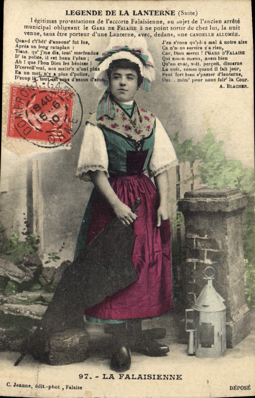 CPA Folklore Normandie La Falaisienne
