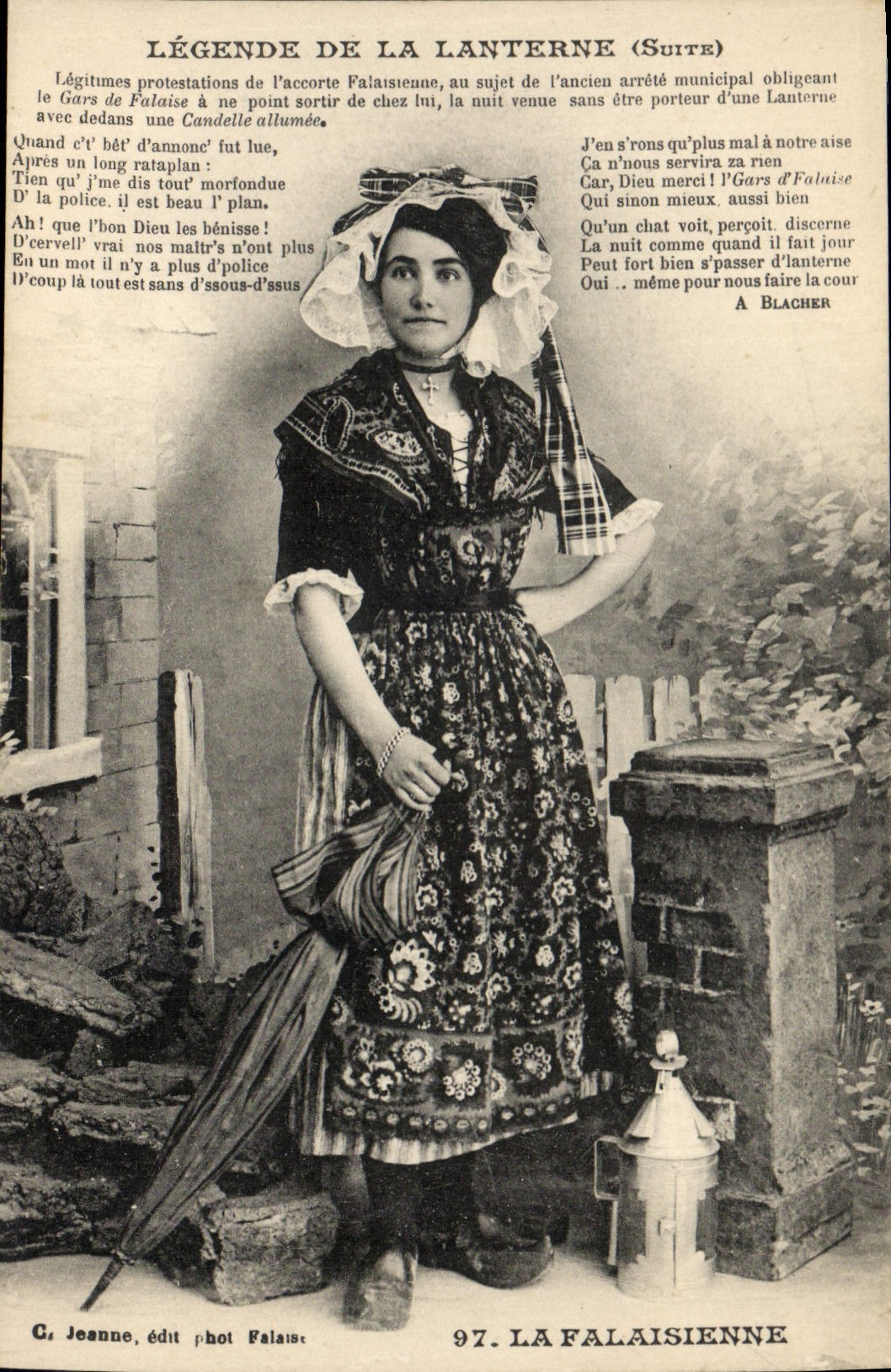 CPA Folklore Normandie La Falaisienne