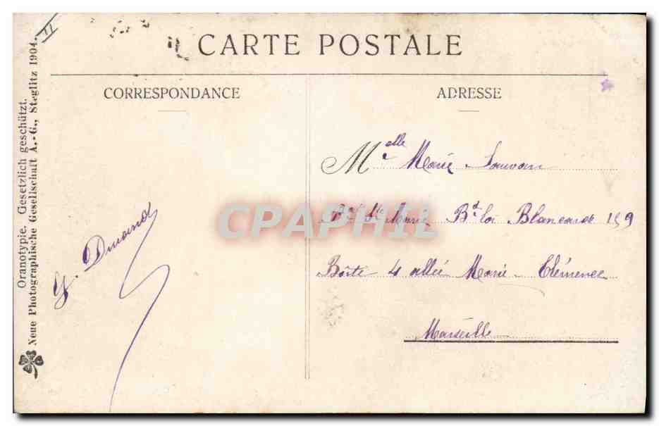 CPA Fantaisie Lutin Femme — Rückseite