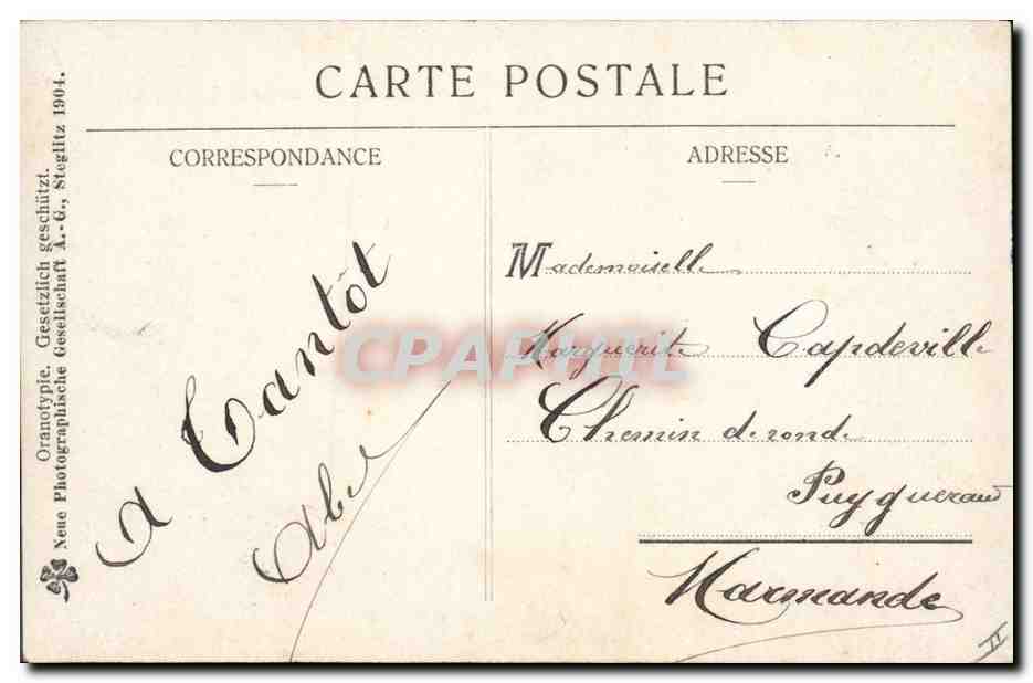 CPA Fantaisie Lutin Femme — Rückseite