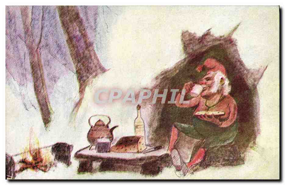Duende bebiendo en el bosque — M. & Co. — Serie 2001