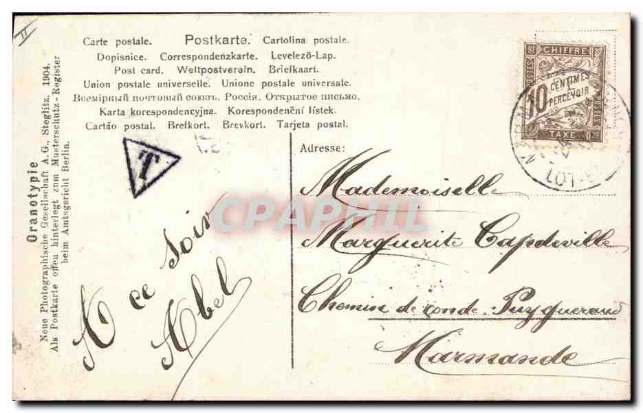 CPA Fantaisie Lutin Femme — Rückseite