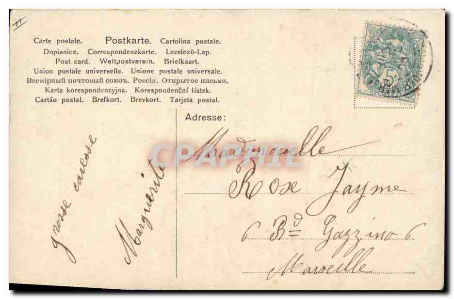 CPA Fantaisie Lutin Femme — Rückseite