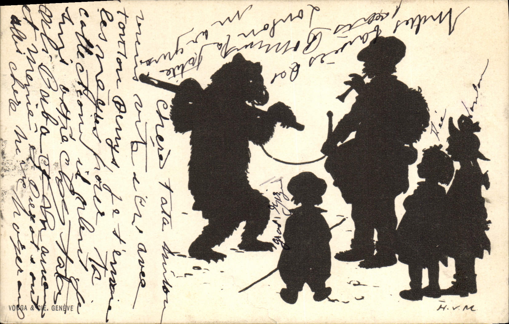 Spectacle de silhouettes — ours et musiciens — VOGRA & CIE, GENÈVE - Anverso