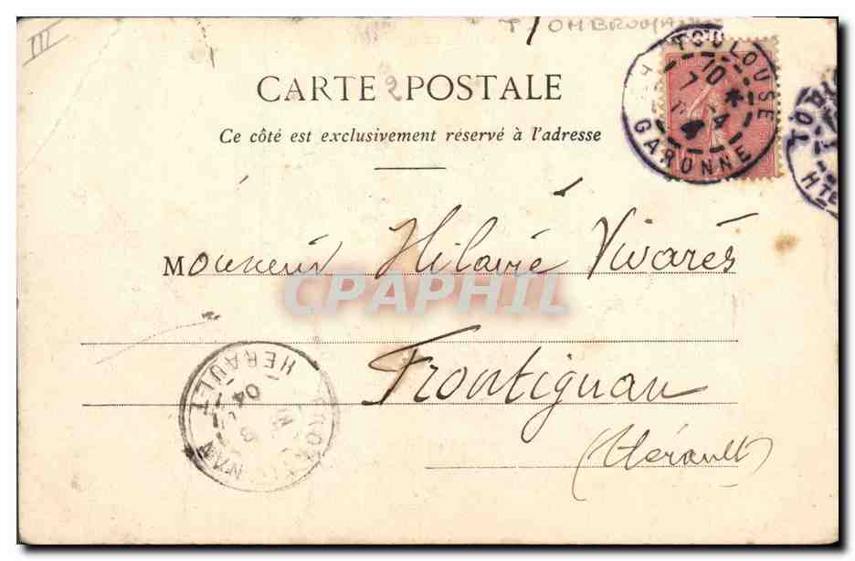 CPA Fantaisie Ombromanie L'ecuyere et son dada Cheval — Verso