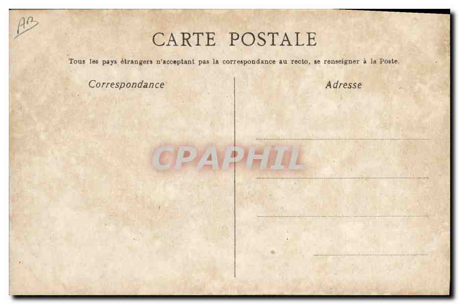 Silueta de un hombre con sombrero — tarjeta postal anónima — sin editor ni número de serie visible — Reverso