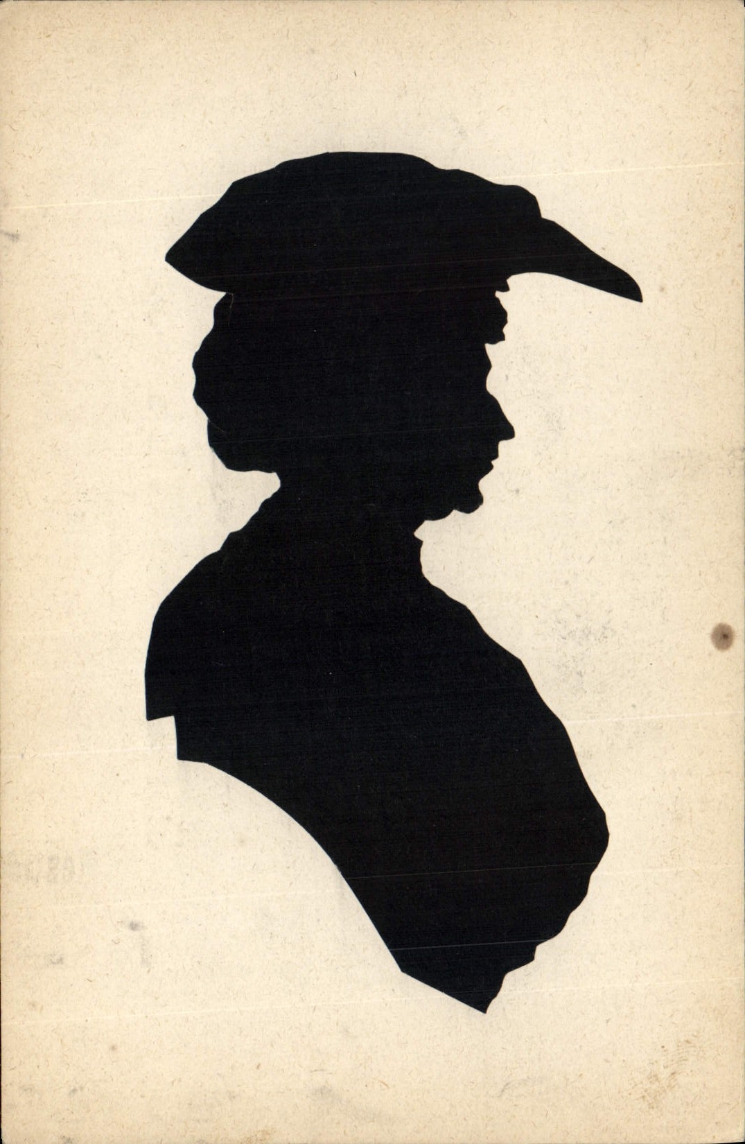 Silueta de una mujer — busto — tarjeta postal francesa