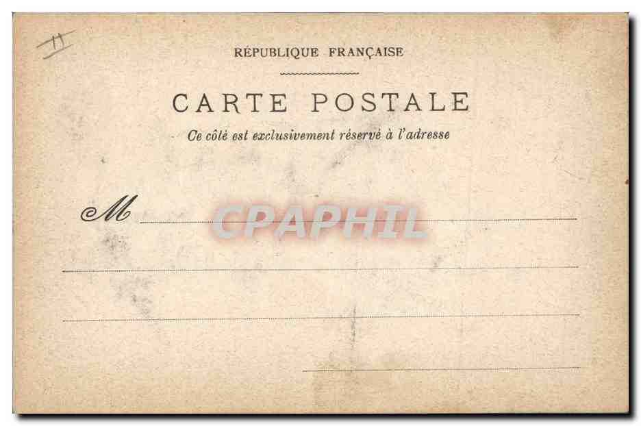 Silueta de una mujer — busto — tarjeta postal francesa — Reverso