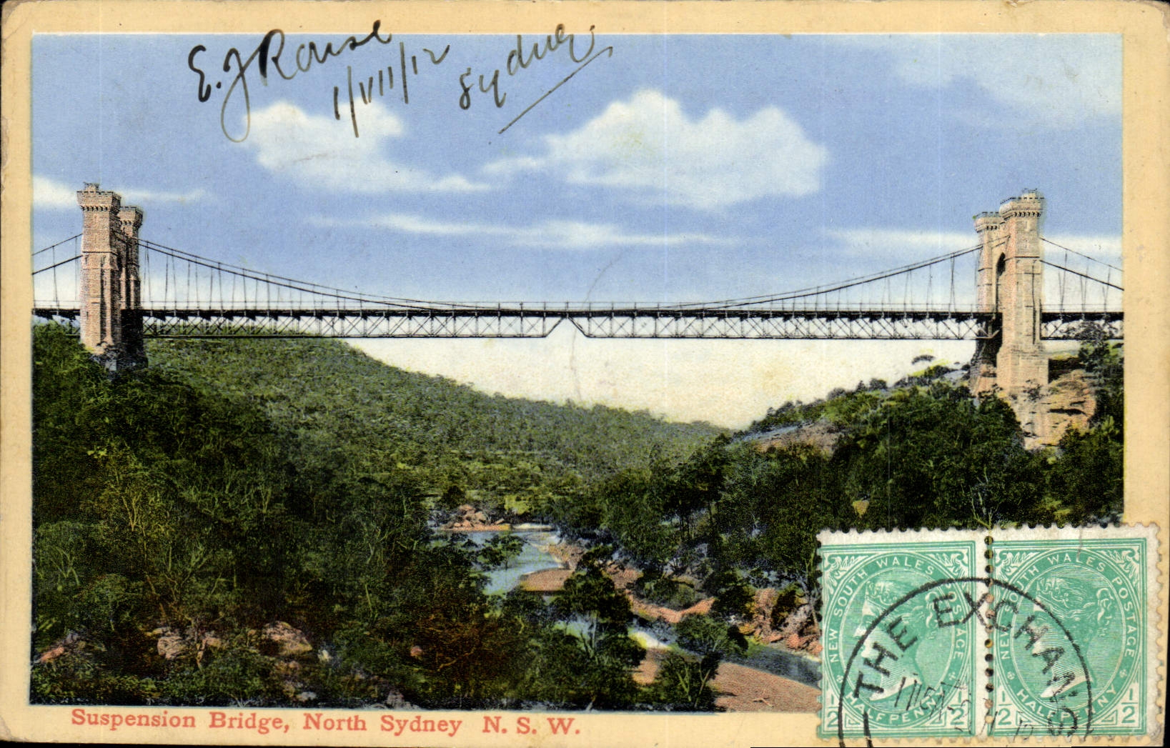 CPA Cartes Postales Suspension Bridge North Sydney NSW Publicite Cartes postales