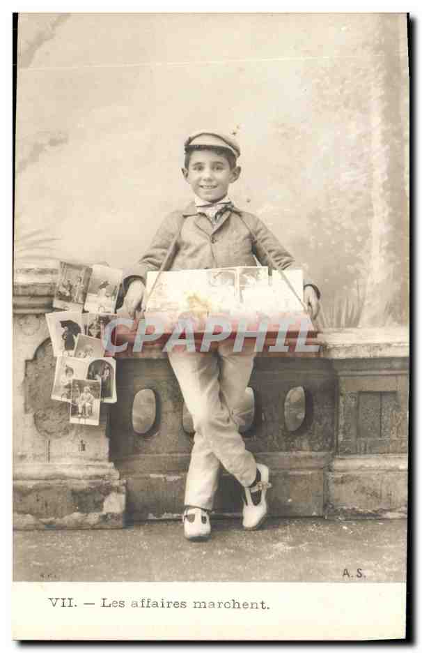 CPA Cartes Postales Enfant Marchand de cartes postales