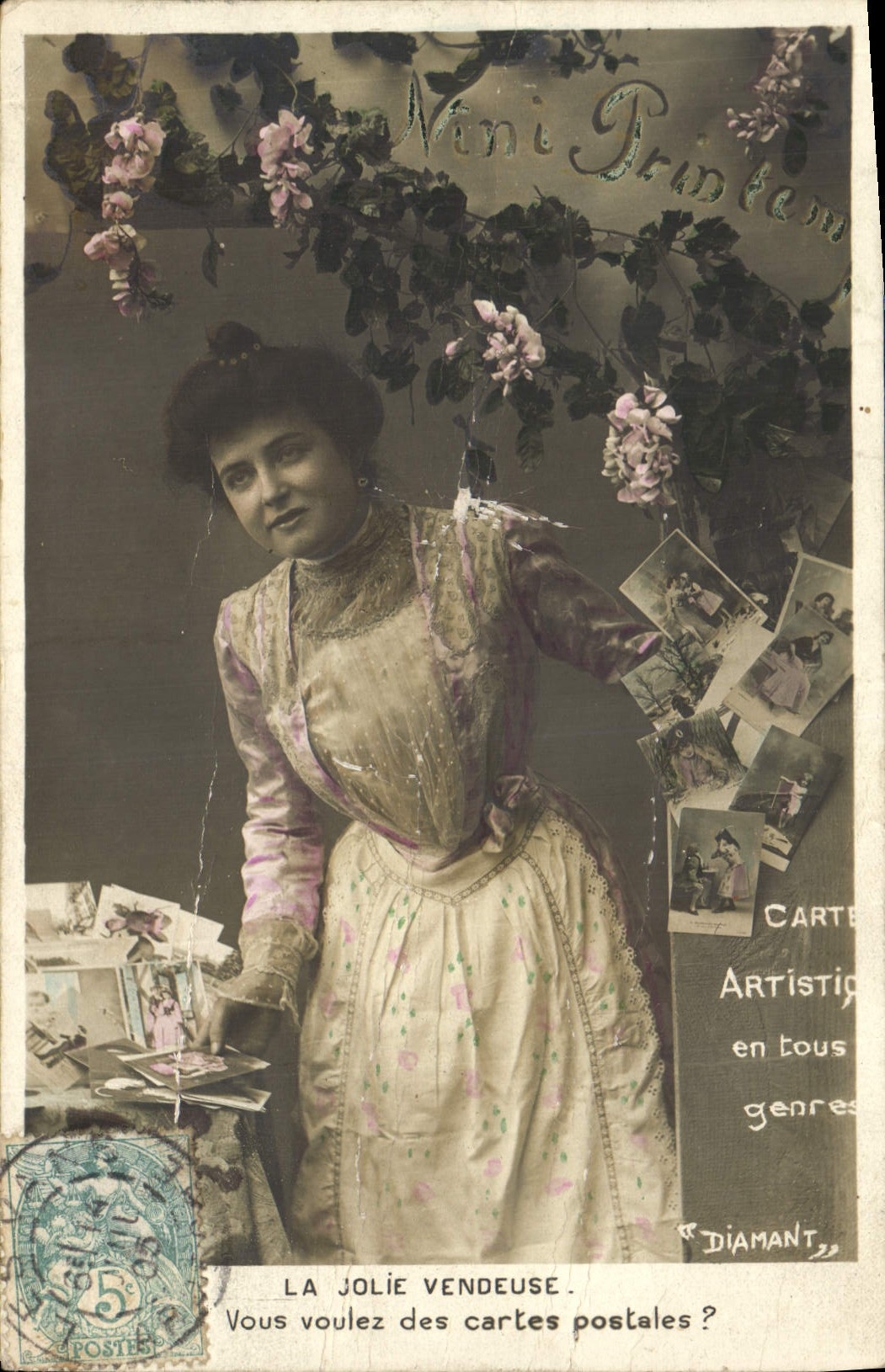 CPA Cartes Postales Femme La jolie vendeuse