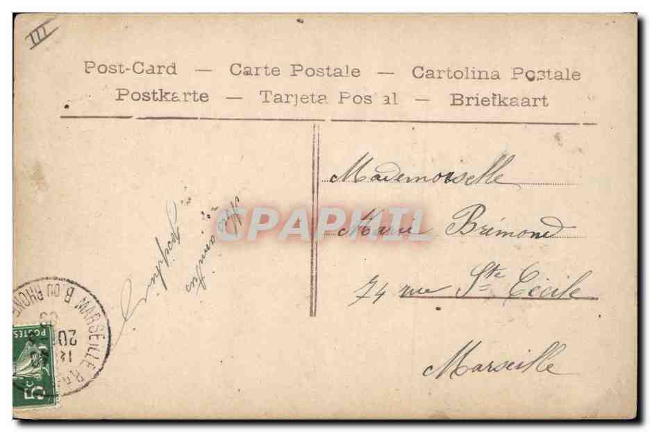 CPA Cartes Postales Femme — Rückseite