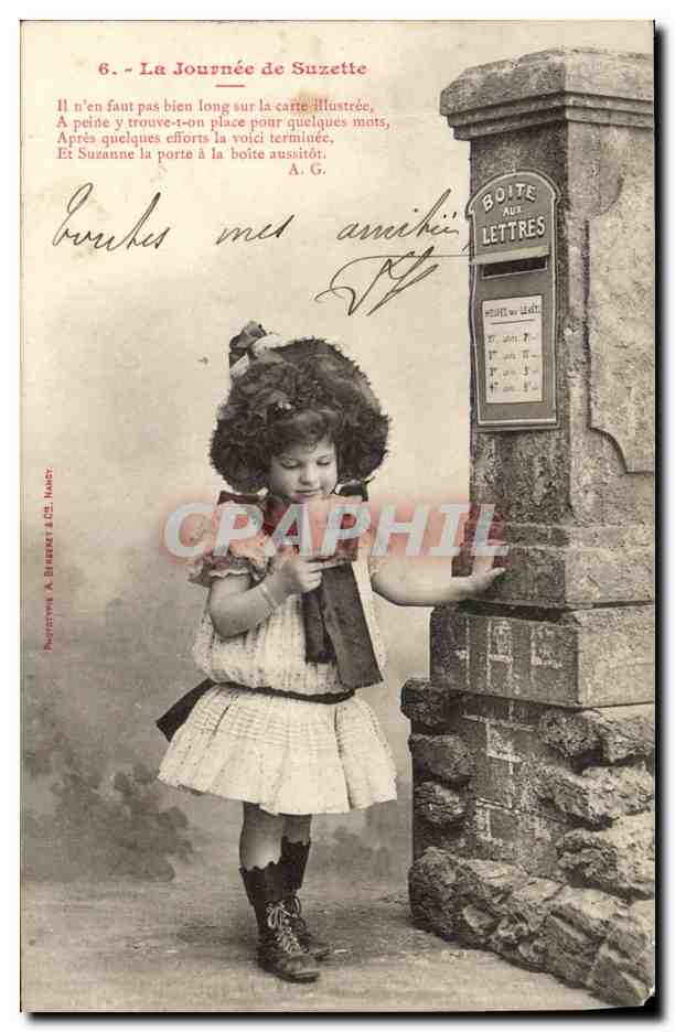 CPA Cartes Postales Enfant La journee de Suzette