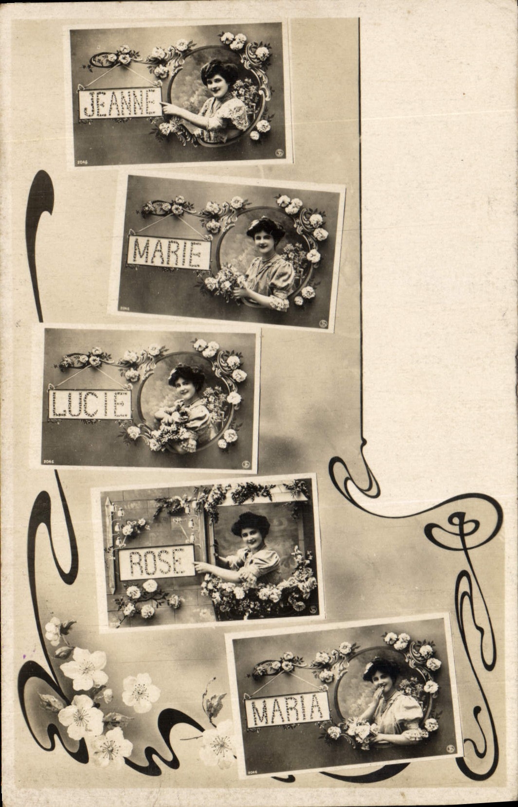 CPA Cartes Postales Prenoms Jeanne Marie Lucie Rose Maria Rueil