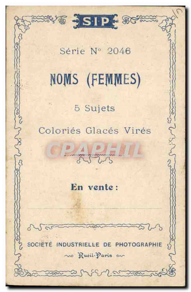 CPA Cartes Postales Prenoms Jeanne Marie Lucie Rose Maria Rueil — Back