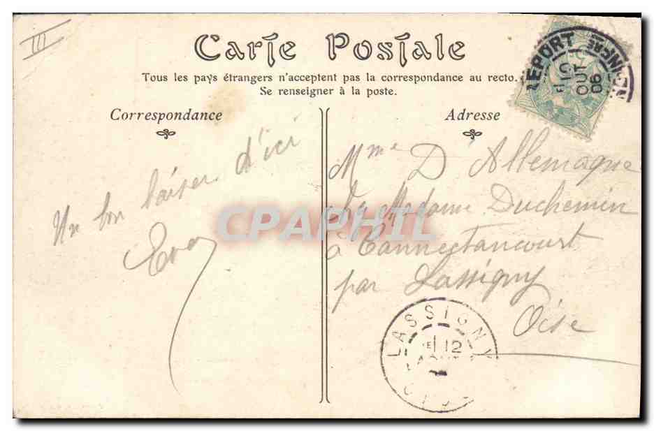 Le Tréport — L'Entrée du Port — Bourdais Éditeur n°26 — Rückseite