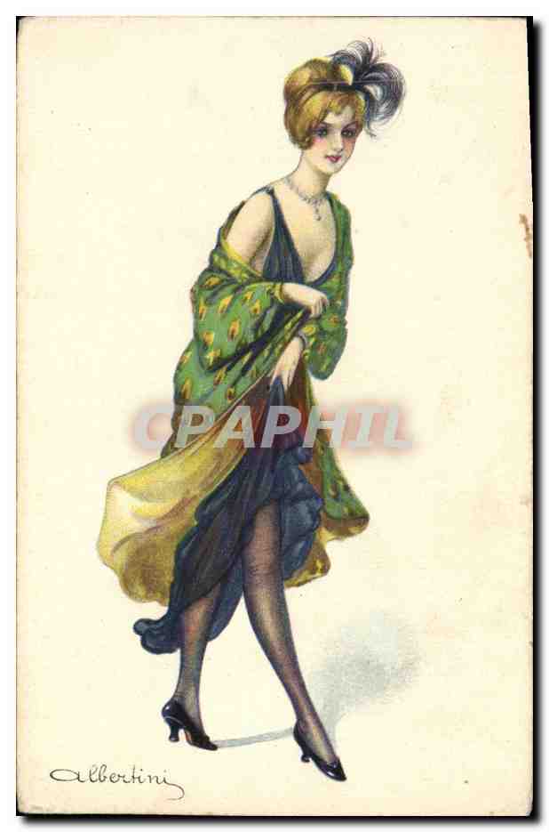CPA Fantaisie Illustrateur Femme Albertini 