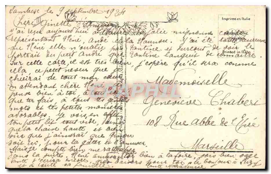 CPA Fantaisie Illustrateur Enfants Crabe  — Rückseite