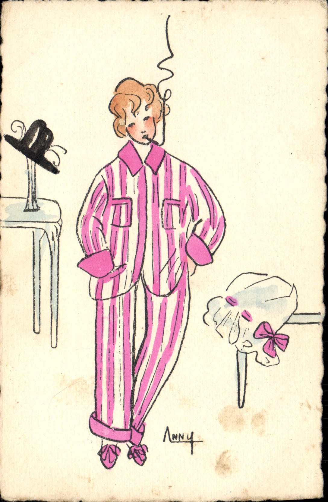 CPA Fantaisie Illustrateur Femme