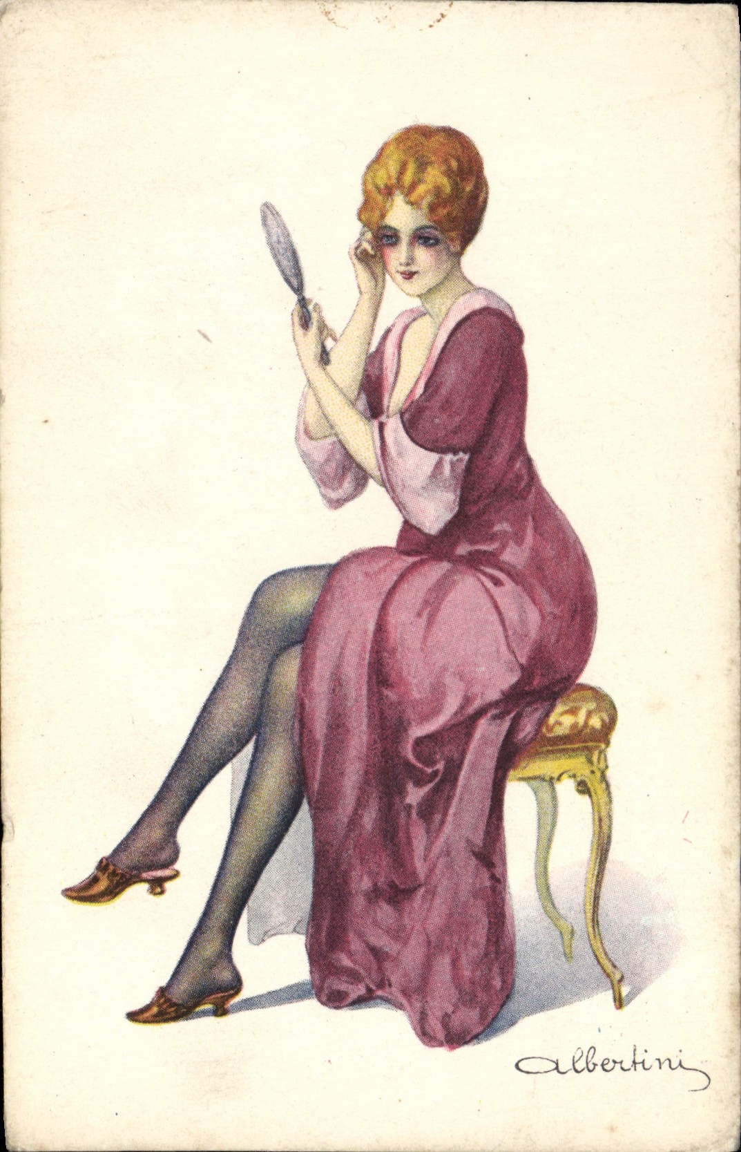 CPA Fantaisie Illustrateur Femme Albertini 