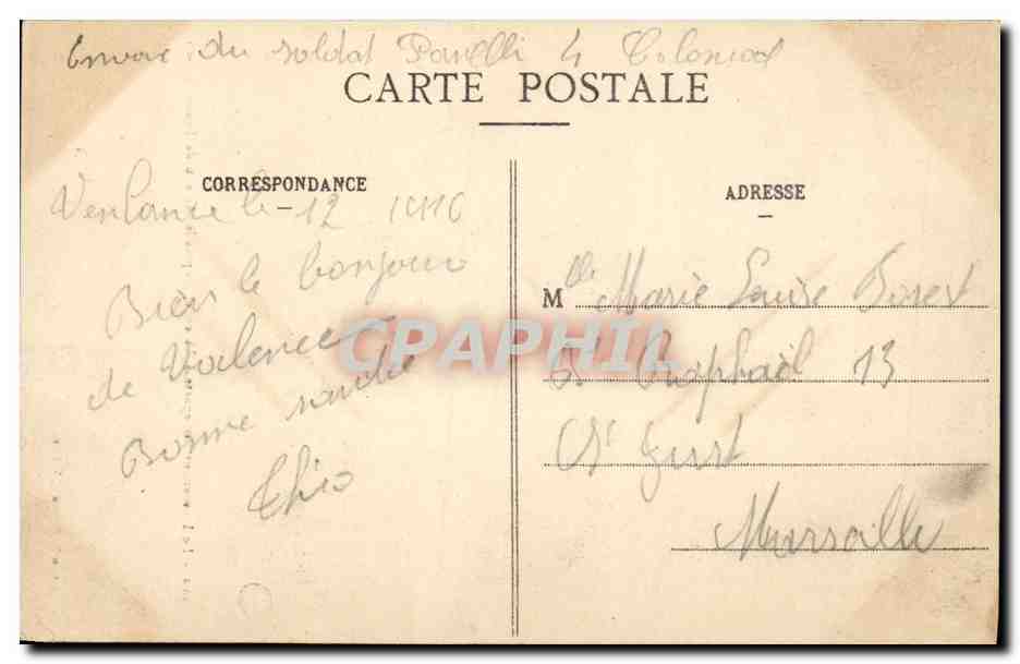 CPA Napoleon 1er Le lieutenant Bonaparte a Valence Louis Ageron  — Rückseite
