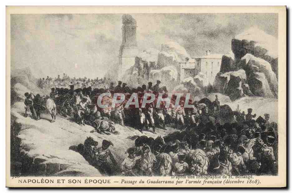 CPA Napoleon 1er Passage du Guadarrama 1808
