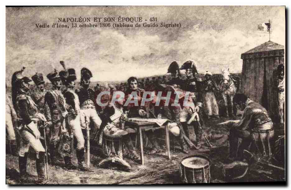 CPA Napoleon 1er veille d'Iena Guido Sigriste