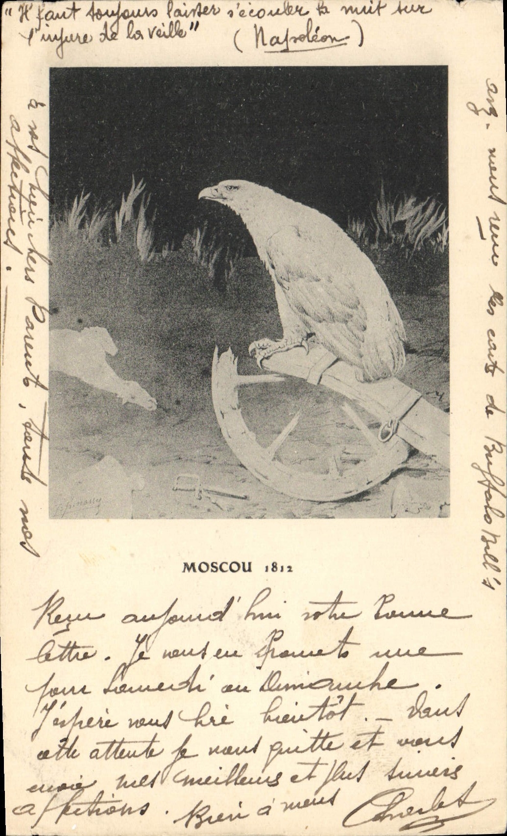 CPA Napoleon 1er Aigle Moscou 1812 Russie Russia