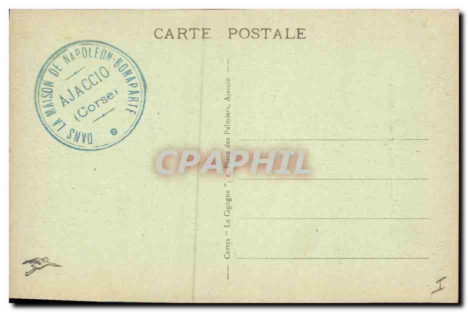 CPA Napoleon 1er Ajaccio Musee Fesch David  — Verso