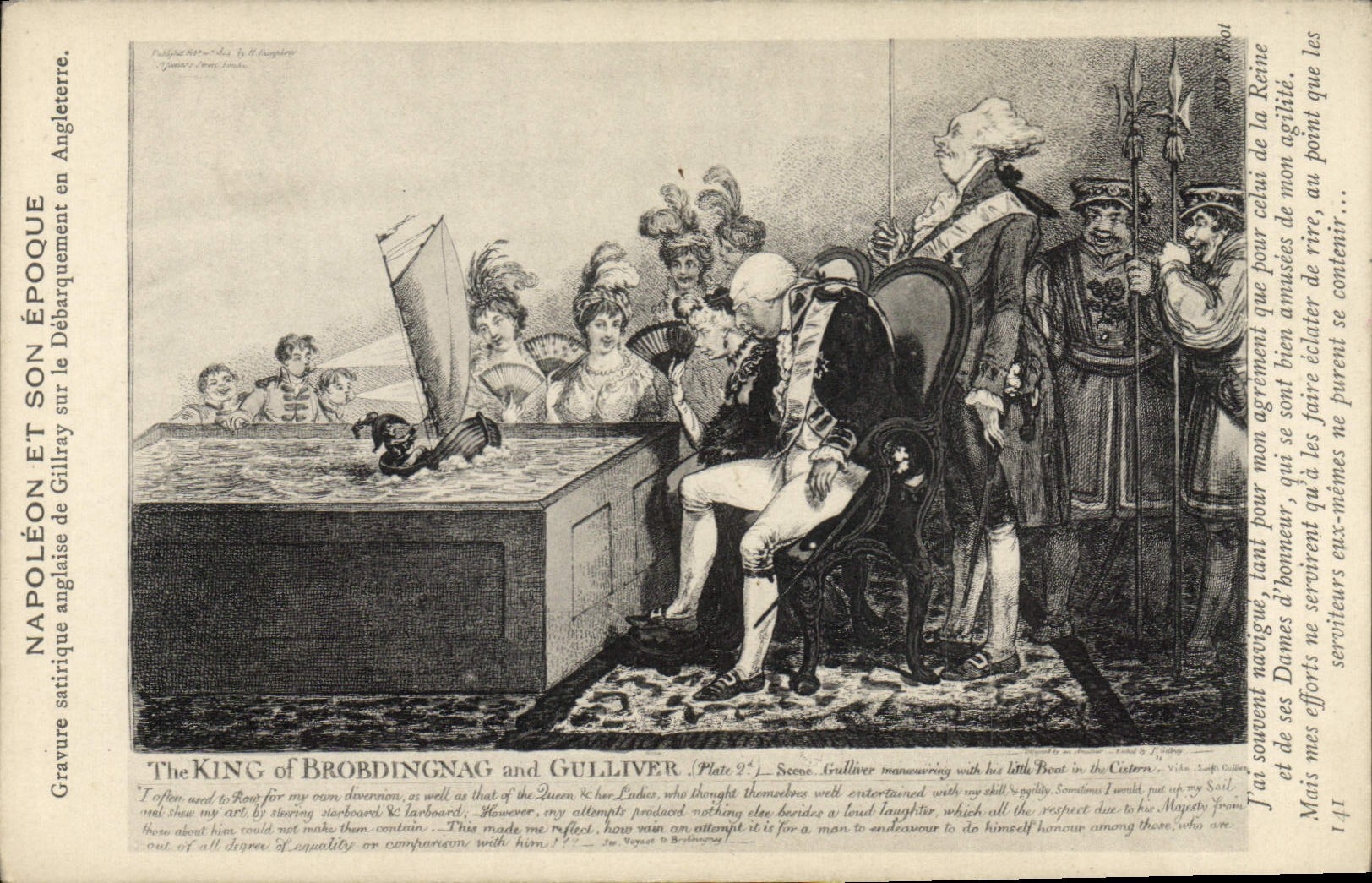CPA Napoleon 1er Gillray sur le debarquement en Angleterre