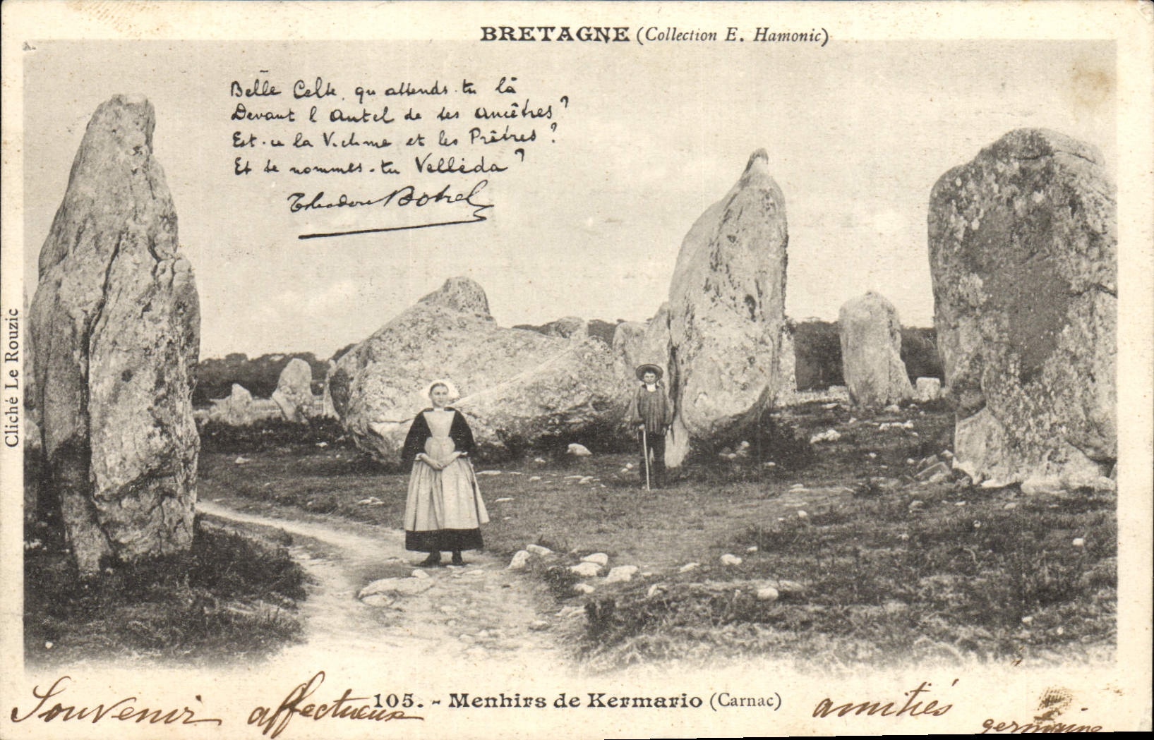 CPA Dolmen Menhir Menhirs de Kermario Carnac Botrel