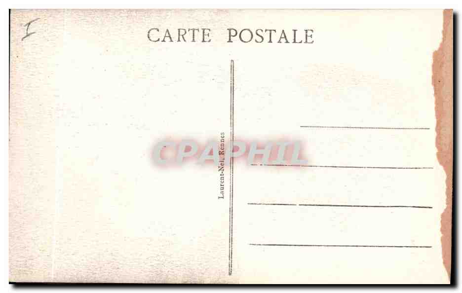CPA Dolmen Menhir Carnac L'un des geants du Menec Folklore  — Rückseite