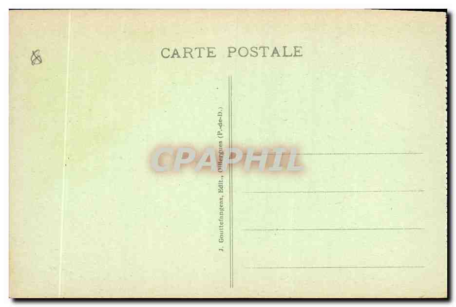 CPA Dolmen Menhir Saint Nectaire Le dolmen Auvergne  — Verso